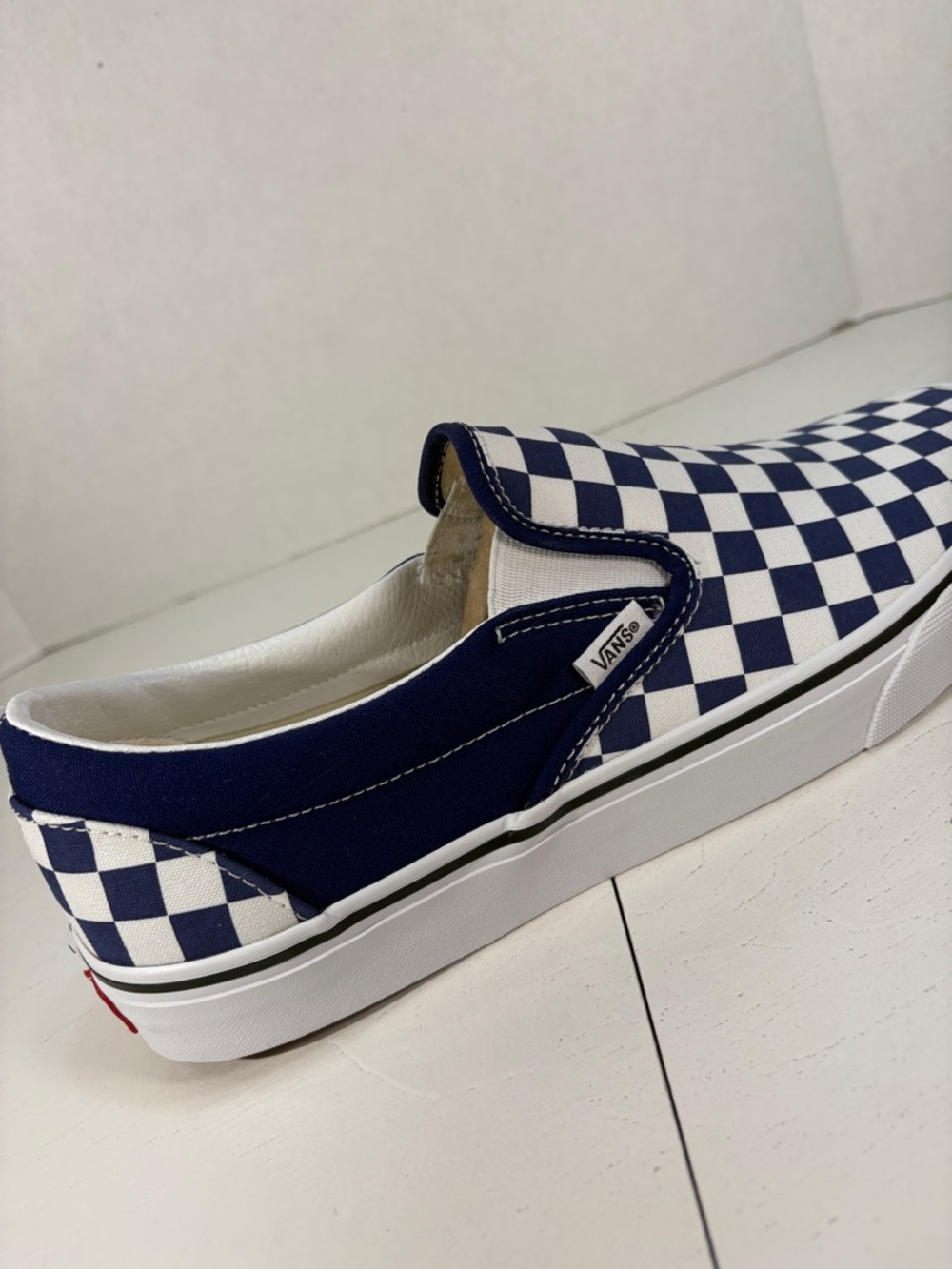 Vans Slip-On Checkerboard in Navy and White - Men's 11 - Picture 7 of 10